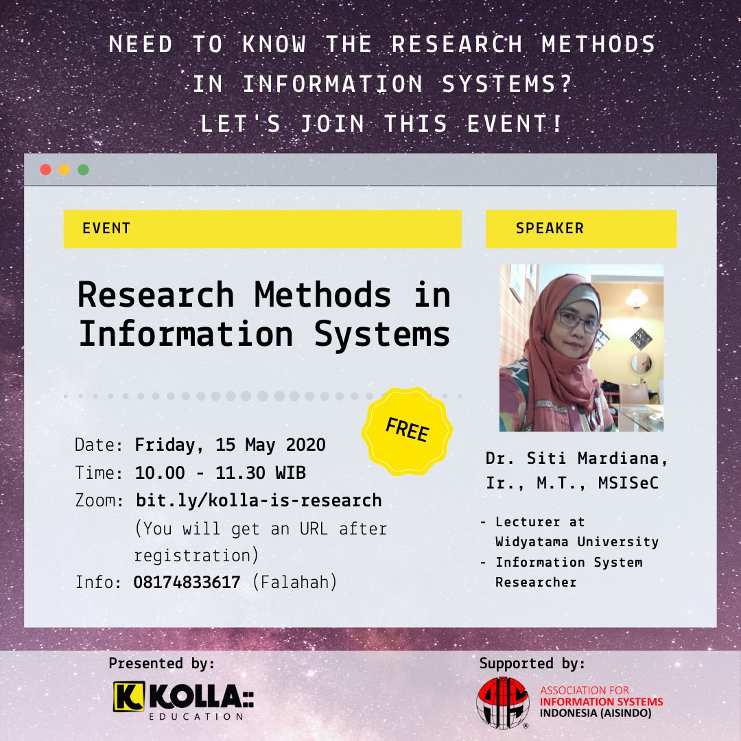 Eflyer Webinar Kolla Research Methods in Information Systems