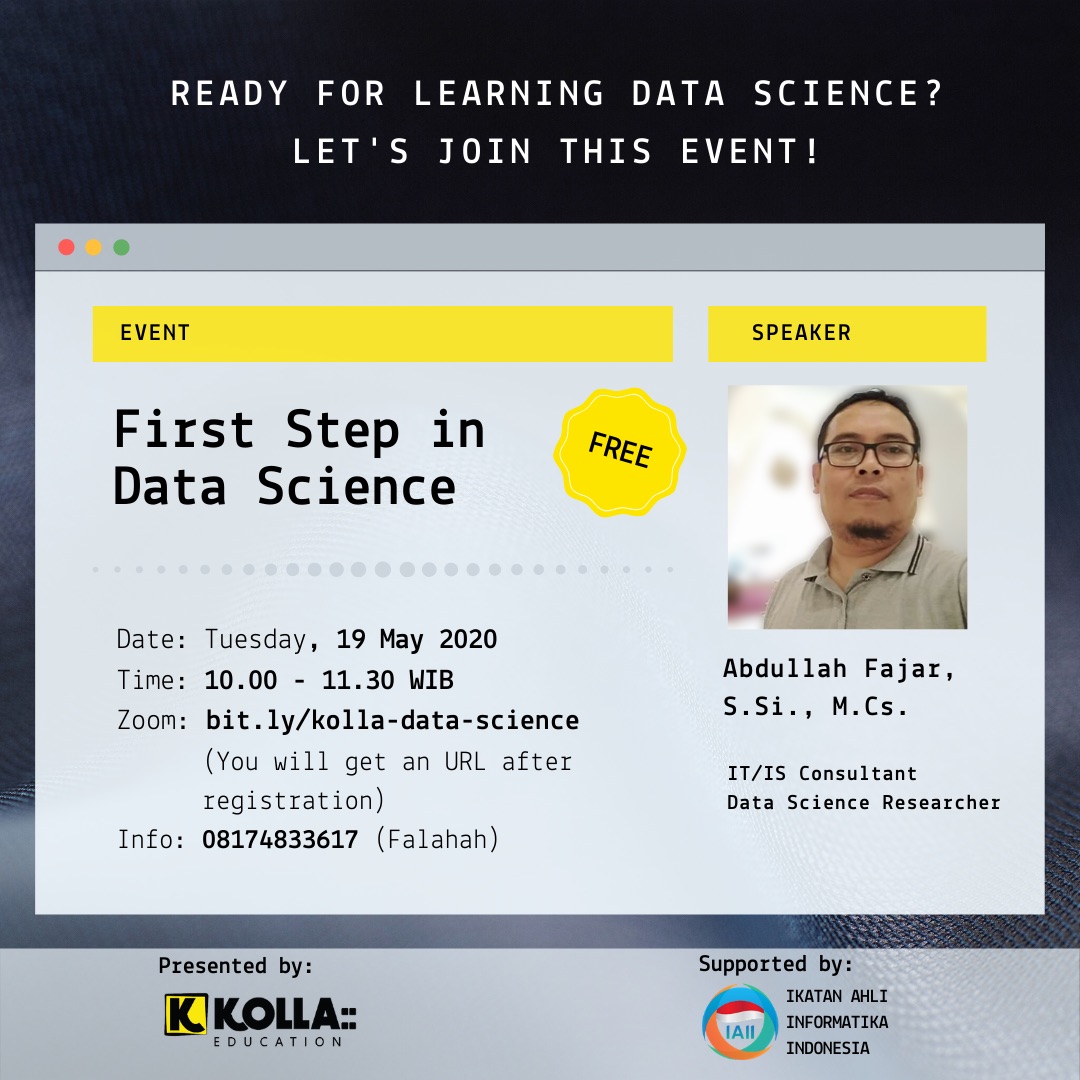 Eflyer Webinar Kolla First Step in Data Science